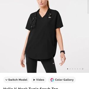 FIGS Halle V Neck Tunic Scrub Top